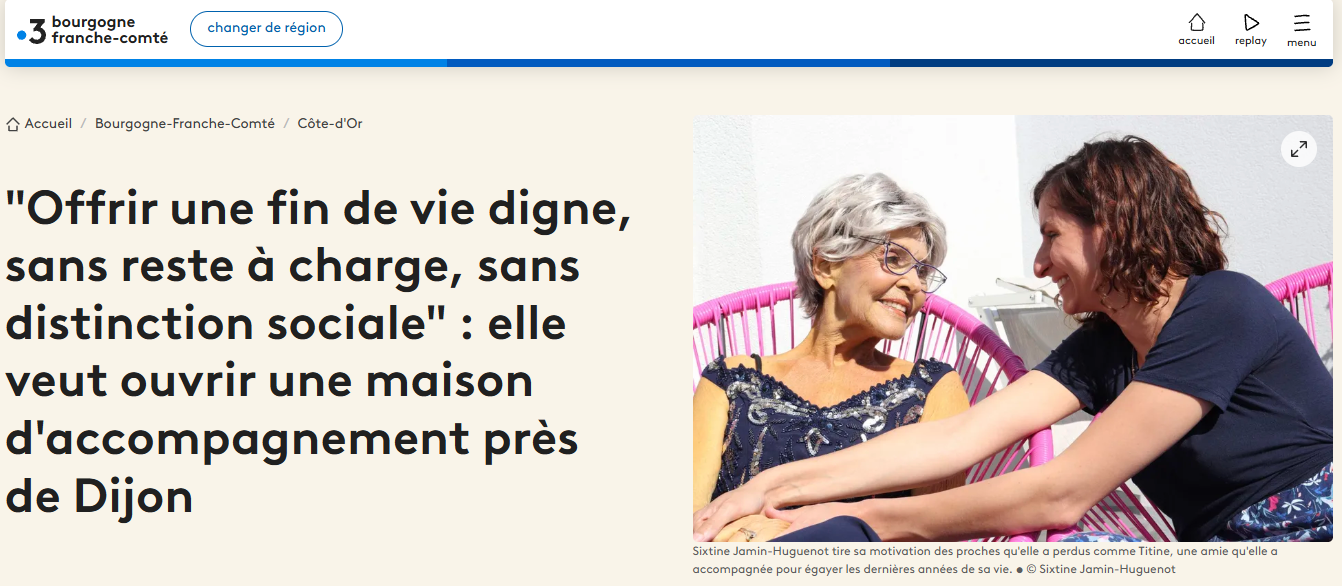 Sixtine Jamin-Huguenot, porteuse du projet Maison Bleue Ciel